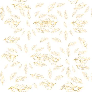 Pastel-colored seamless feather pattern. Seamless background with feathers of 스톡 일러스트