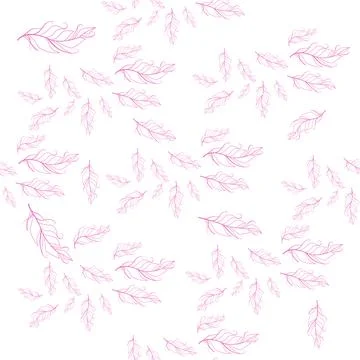 Pastel-colored seamless feather pattern. Seamless background with feathers of Illustrazione stock