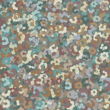Pastel colored seamless leopard, ocelot or wild cat fur camo pattern print Stock Illustration