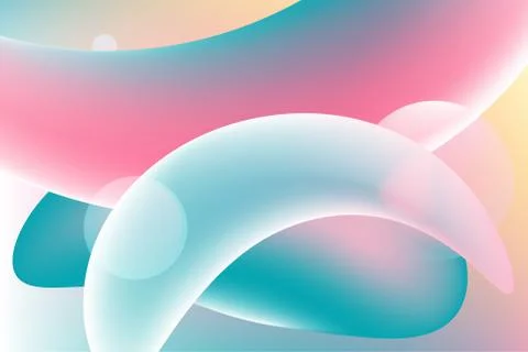 Pastel colored shapes Stock Illustration