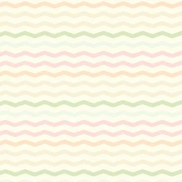 Pastel colored zigzag lines wallpaper. Seamless shevron pattern on light Stock Illustration