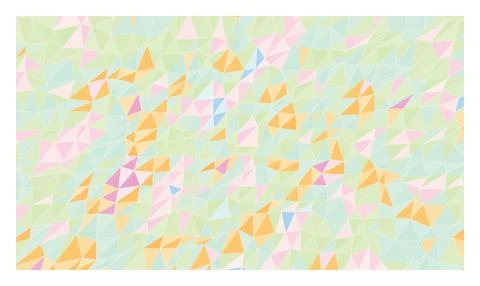 Pastel colorful geometric triangle pattern background with soft green and y.. Stock Illustration