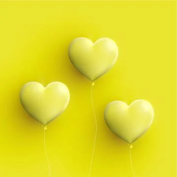Pastel coloured 3D hearts, vector illustration Stock Illustration