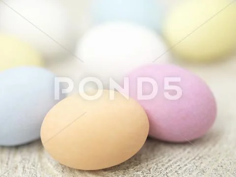 Pastel-Coloured Chocolate Eggs