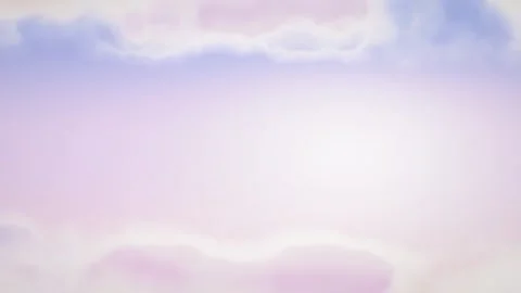 Pastel Cotton Candy Clouds Drifting In Dreamy Sunset Sky Seamless Loop Stock Footage 346728475