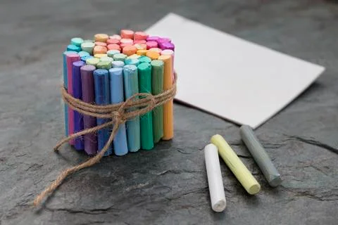 Pastel crayons Stock Photos