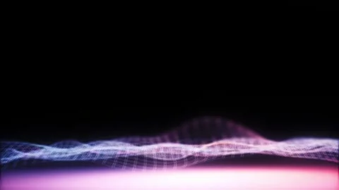 Pastel cybernetic floating grid in 3d space Stock Footage 343382583