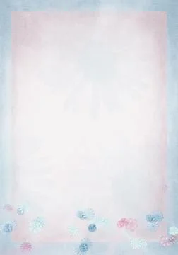 Pastel daisy border Stock Illustration