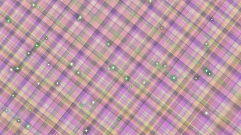 Pastel Diagonal Plaid Grid with Glowing Nodes Vídeo Stock 332126531
