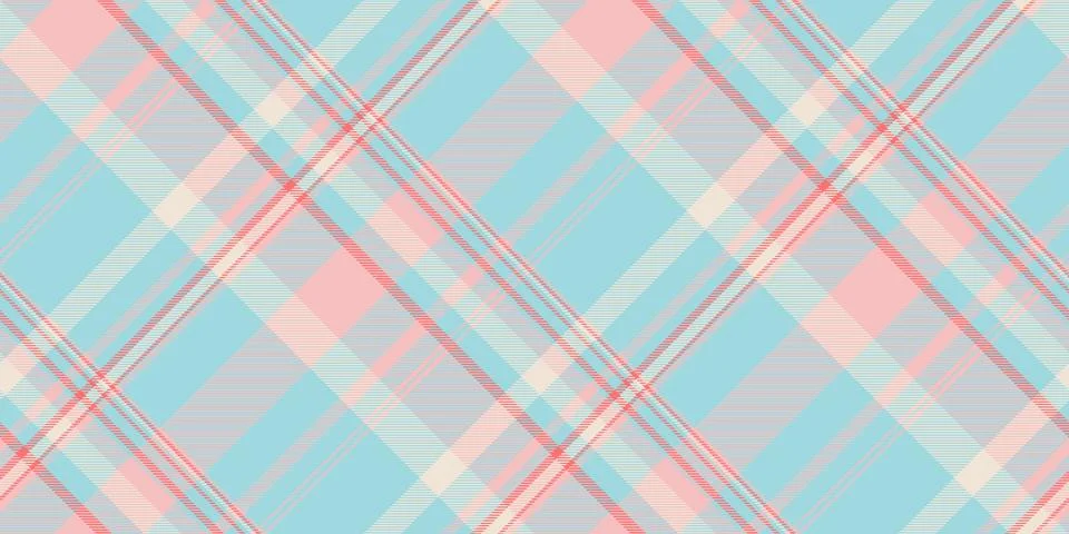Pastel diagonal plaid pattern. Soft, delicate design ideal for textiles, back 스톡 일러스트