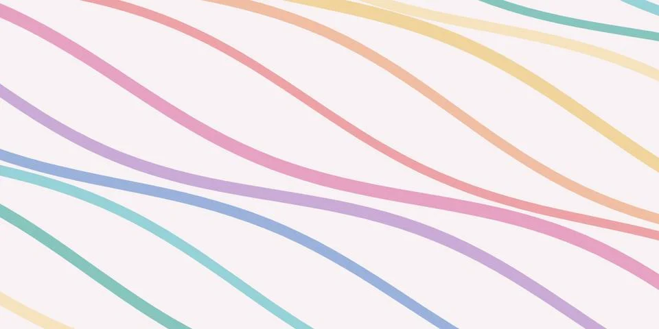 A pastel diagonal stripe pattern in soft pink, yellow, blue, and mint creat.. Stock Illustration