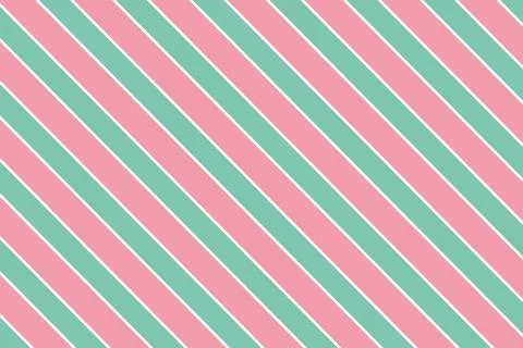 Pastel diagonal stripe seamless vector pattern. Spring pink, green and white 스톡 일러스트
