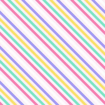 Pastel Diagonal Stripes Background Pattern Colorful Seamless Striped Design.. 库存插图