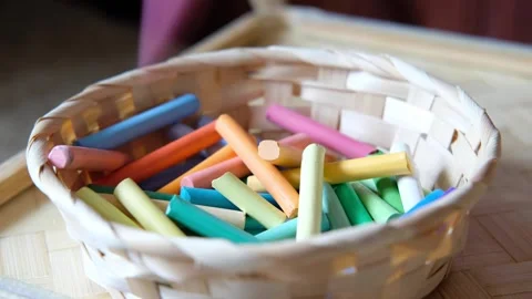 Pastel for drawing Stock Footage 130900363