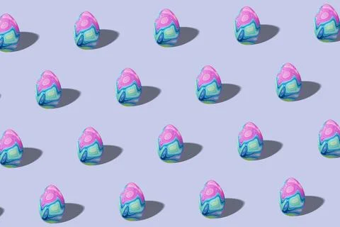 Pastel Easter egg pattern made, trendy style egg Stock Illustration