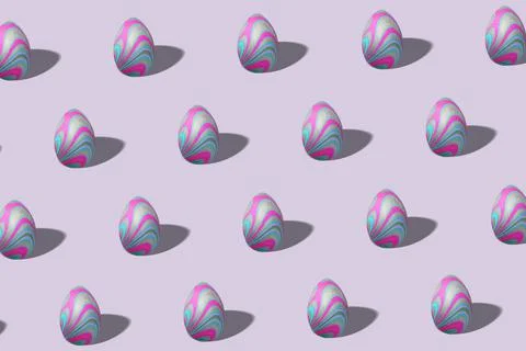 Pastel Easter egg pattern made, trendy style egg Stock Illustration