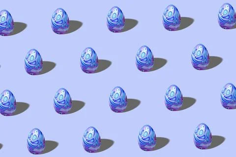 Pastel Easter egg pattern made, trendy style egg Illustrazione stock