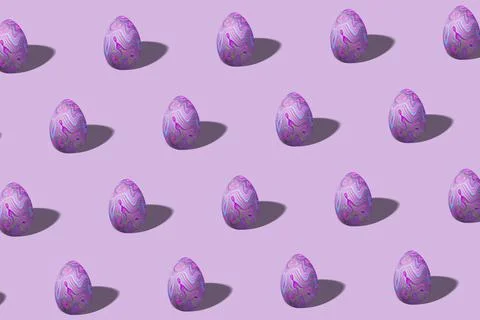 Pastel Easter egg pattern made, trendy style egg 库存插图
