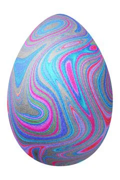 Pastel Easter Egg, trendy style egg Stock Illustration
