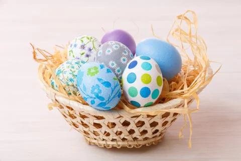 Pastel easter eggs Stock Photos