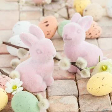 Pastel easter eggs Stock Photos