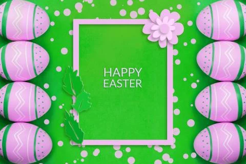 Pastel Easter Eggs Stock Photos