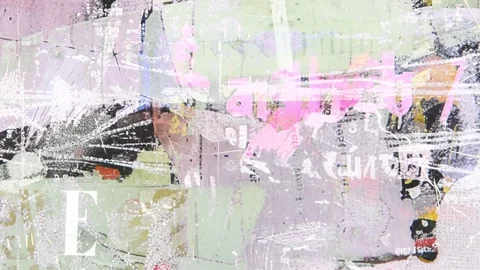 Pastel Editorial Grunge Collage Background Seamless Loop Vidéo 328391509