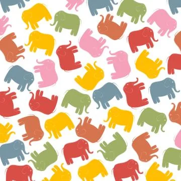 Pastel elephants Stock-Illustration