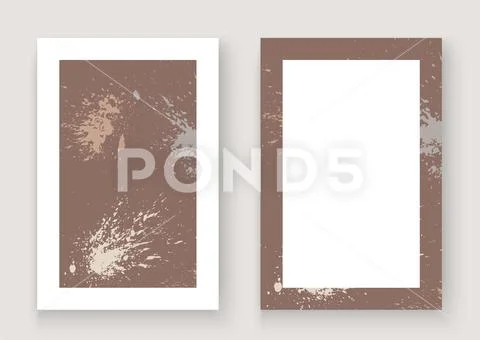 Pastel explosion paint splatter artistic cover frame design. Decorative dust Stock Photos