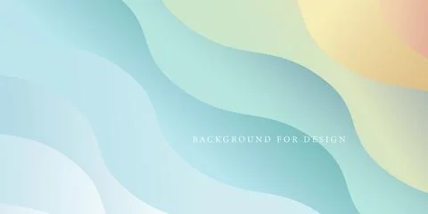 Pastel flow abstract wavy background. Colorful minimal artwork print for for  Иллюстрация