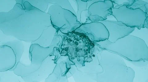 Pastel Flow Splash. Blue Sea Modern Abstraction. Stock Illustration