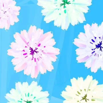 Pastel flowers Illustrazione stock