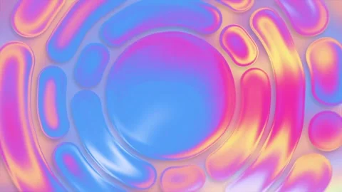 Pastel Fluid Glass Gradient Background with Iridescent Rounded Shapes Stock Footage 337782824