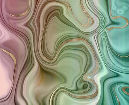 Pastel fluid marbling agate effect Stock Illustration