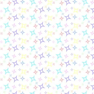 Pastel Four Pointed Star Pattern Background Stock Illustration