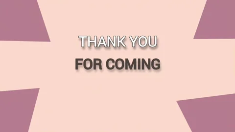 Pastel geometric background featuring a "Thank You For Coming" message. Stock Footage 307611113