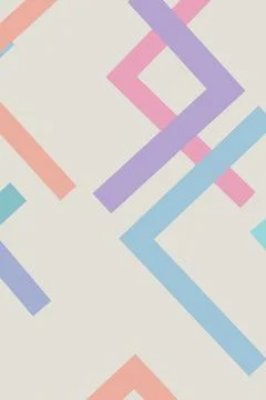 Pastel geometric blocks pattern in pink, blue, and purple creates a soft mo.. Stock Illustration