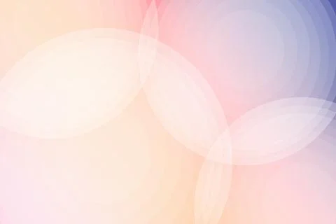 Pastel Geometric Circles Background | Soft Pink &amp; Purple Gradient Stock Illustration
