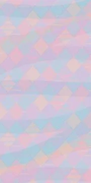 Pastel geometric diamond pattern in soft pink and light blue, creating a ca.. 库存插图