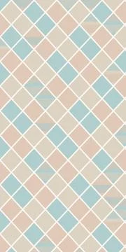 A pastel geometric diamond pattern in soft beige, blue, and mint creates a .. 스톡 일러스트