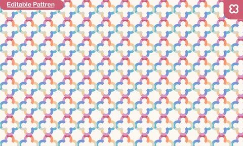 Pastel geometric interlocking cross pattern background Stockillustratie