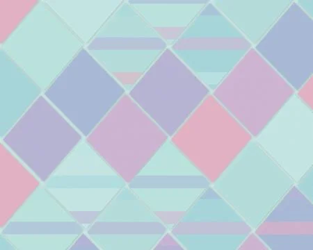 Pastel geometric mosaic pattern with overlapping diamond shapes in soft pin.. Stock Illustration