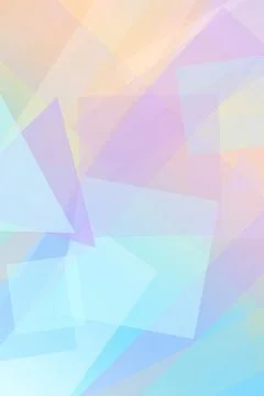 Pastel geometric mosaic with translucent squares and triangles in soft blue.. Stock Illustration