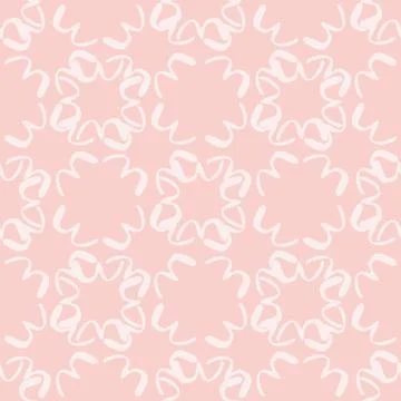 Pastel geometric pattern in light pink tones. White repeating elements. Stock Illustration