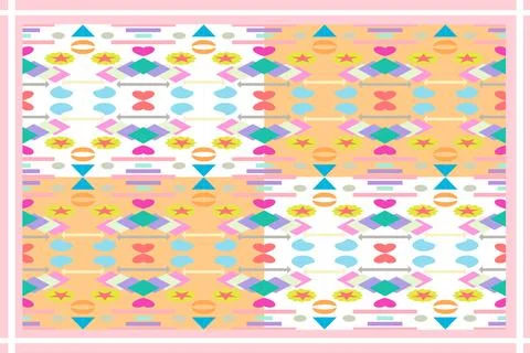 Pastel geometric shape form a pattern on background,art design Stock-Illustration