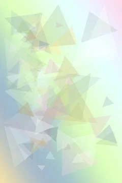 Pastel geometric triangles drift through a calm, airy gradient, creating a .. Stock Illustration