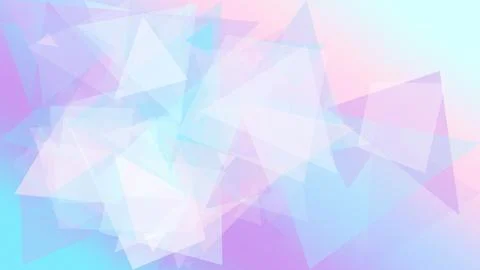 Pastel geometric triangles form a soft abstract pattern in blue and pink to.. Stock Illustration