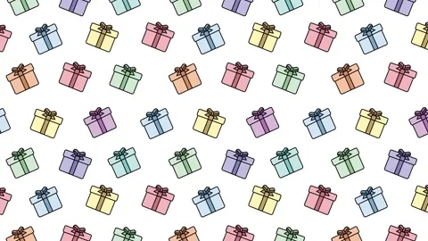 Pastel Gifts Pattern Stock Footage 248391311