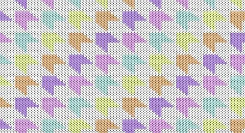 Pastel gingham knitted pattern, Festive Sweater Design. Seamless Knitted Patt Stock Illustration