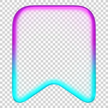 Pastel glass bookmark icon in gradient glassmorphism style for document sav.. イラスト素材